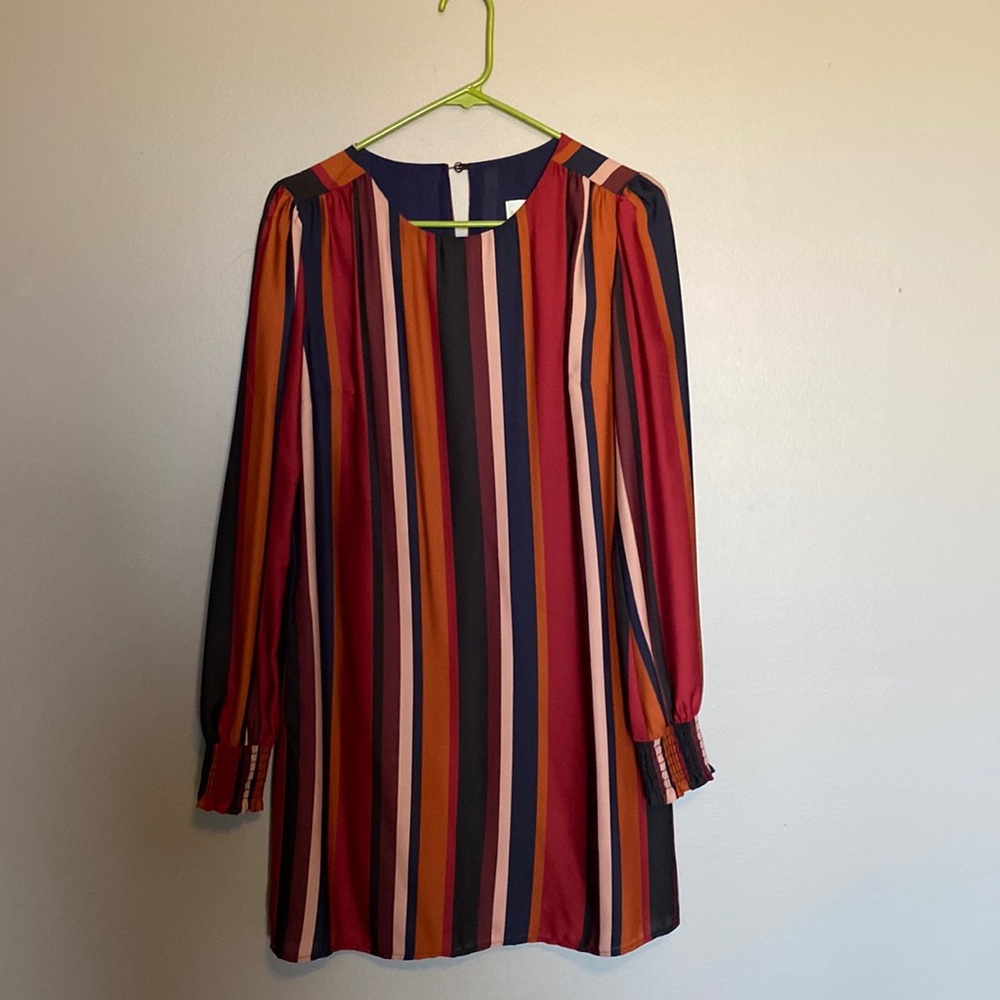 Striped Long-Sleeve Dress